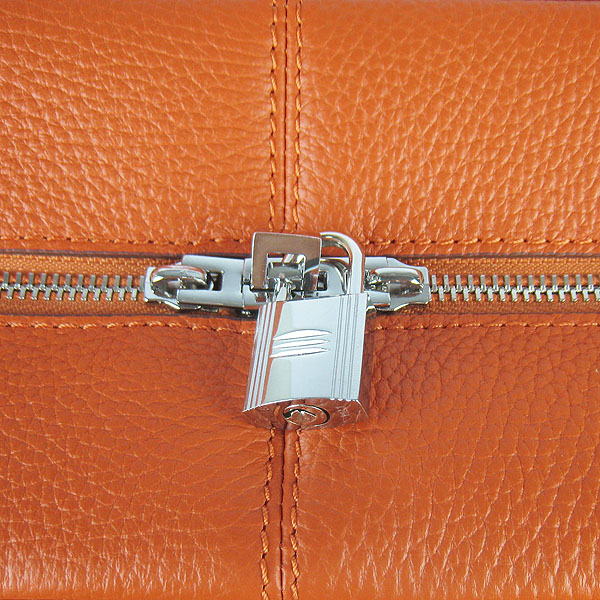 Best Replica Hermes Victoria Cowskin Leather Bags 2010 Orange H2802